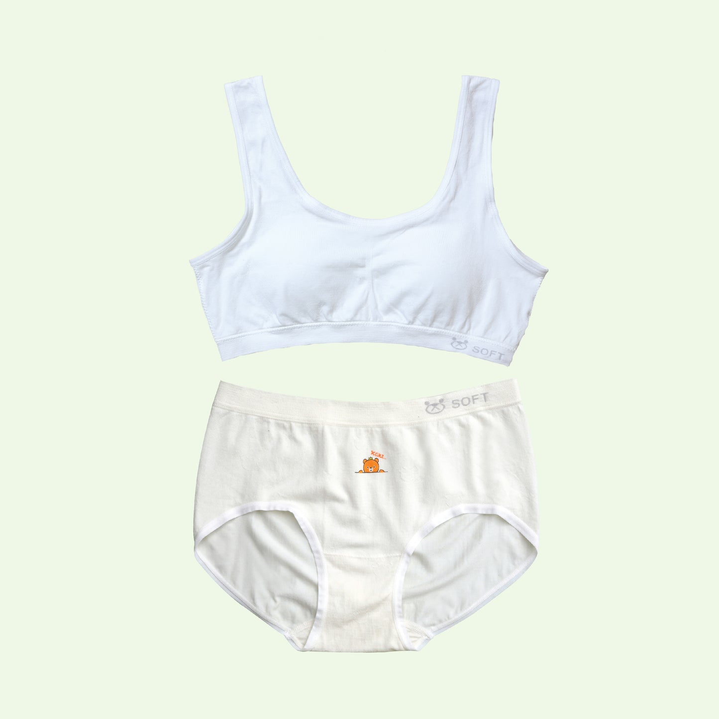 Bộ đồ lót chui đầu không đệm cho bé gái mới lớn Little Bear