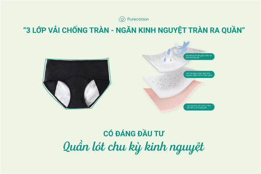 Có nên đầu tư mua Quần lót chu kỳ kinh nguyệt chống tràn nguyệt san cho con?
