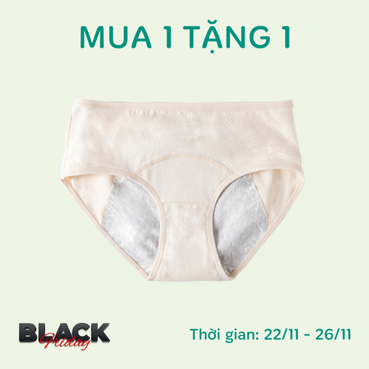 Quần lót chống tràn kinh nguyệt bé gái màu da Happy Moon