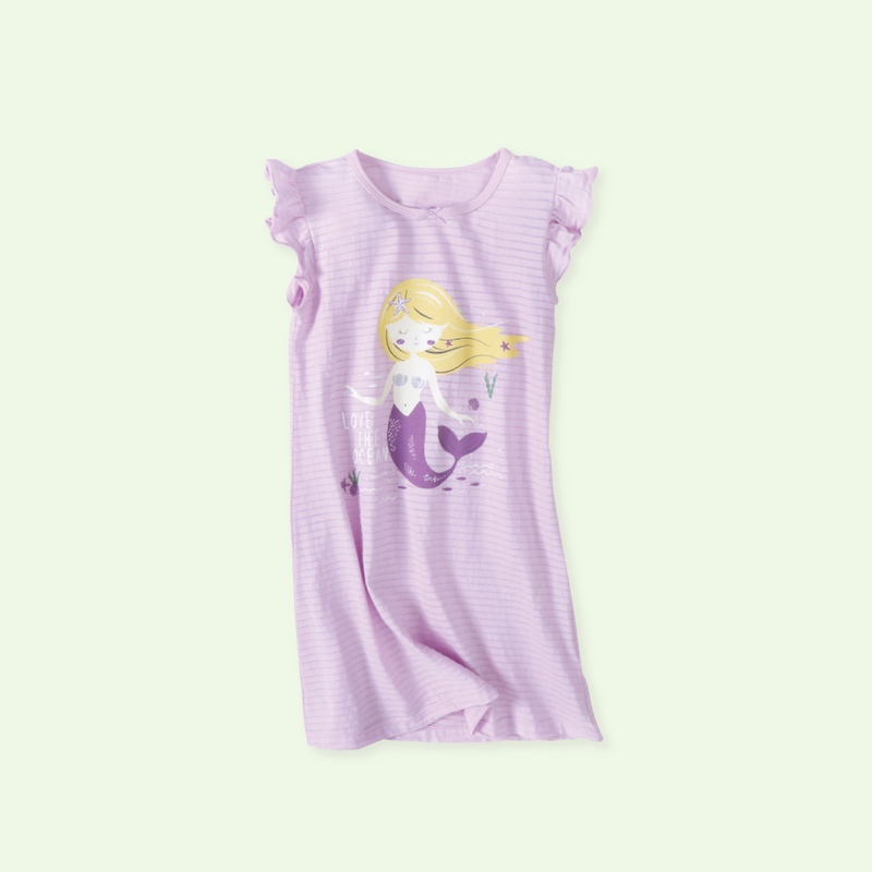 Váy ngủ mùa hè cho bé gái mặc nhà Little Mermaids