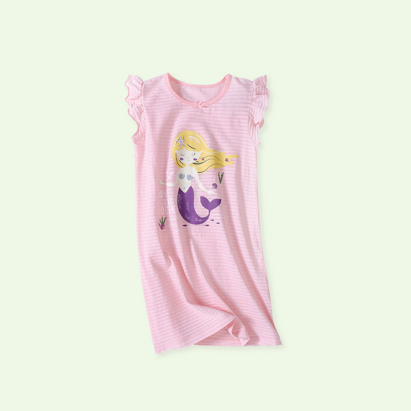 Váy ngủ mùa hè cho bé gái mặc nhà Little Mermaids