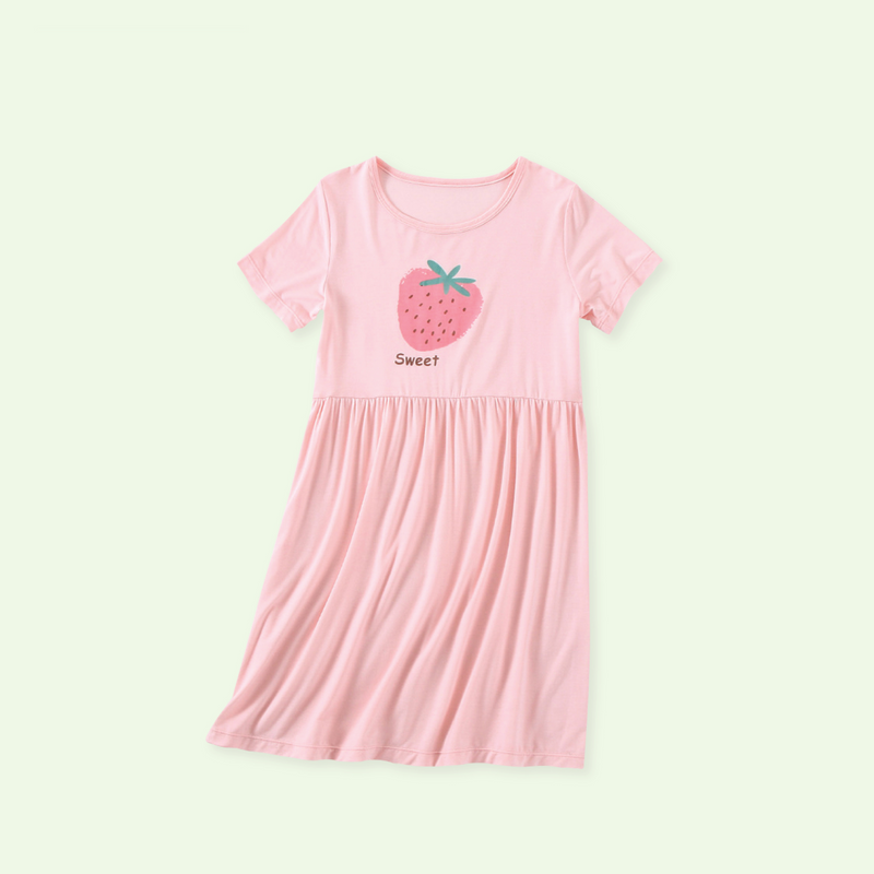 Váy ngủ mùa hè cho bé mặc nhà Little Strawberry