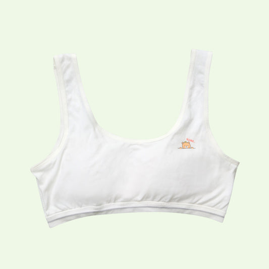 Áo lá học sinh chui đầu không đệm sợi sồi Modal cao cấp Little Bear Bra