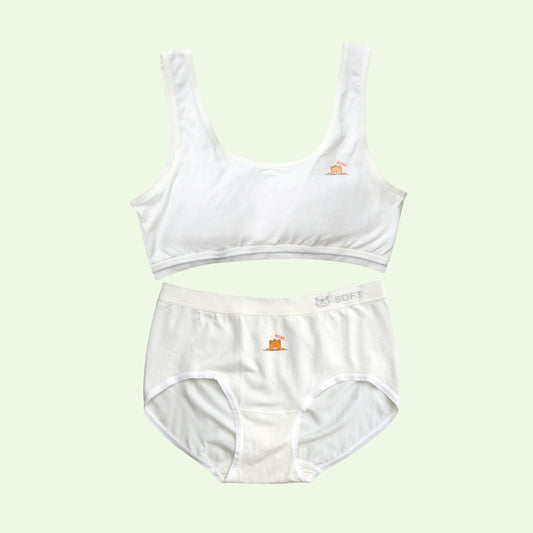 Bộ đồ lót chui đầu không đệm cho bé gái mới lớn Little Bear
