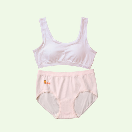Bộ đồ lót chui đầu không đệm cho bé gái mới lớn Little Bear